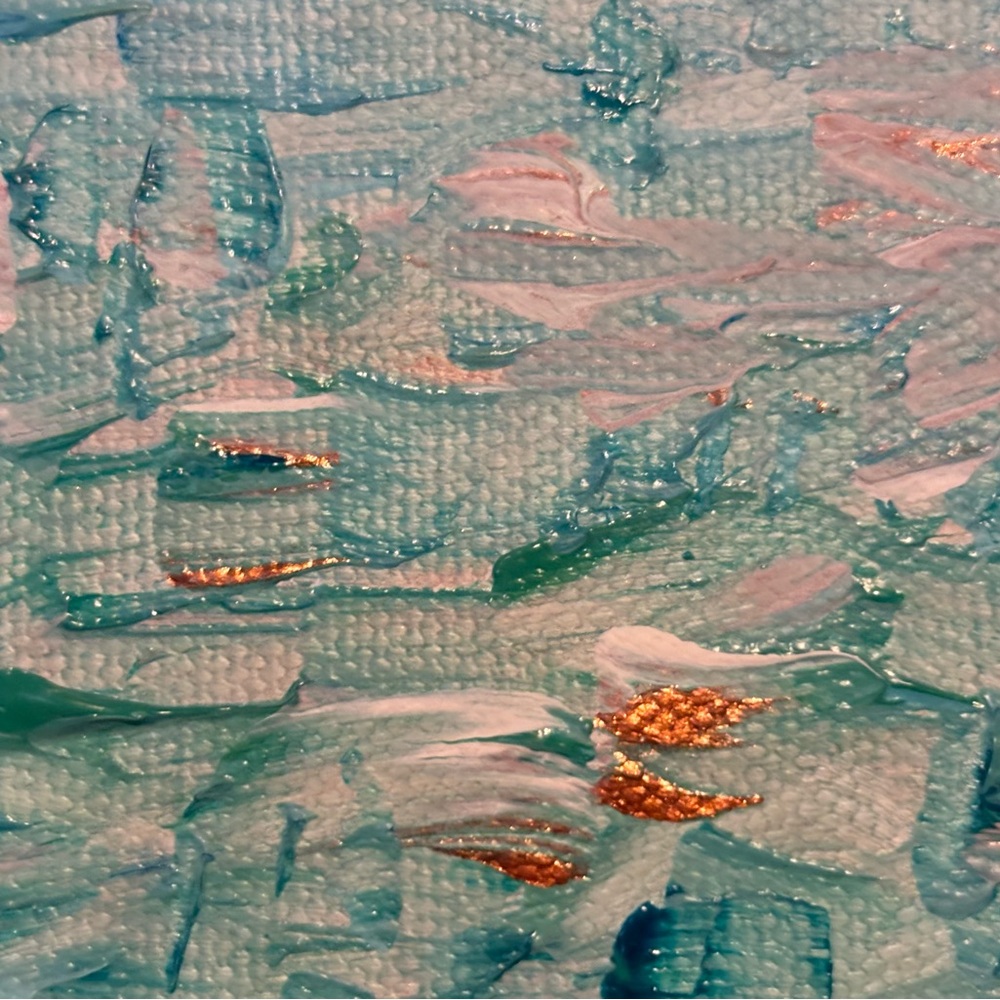 🌺Abstract Canvas Art in Blue & Green-Set of 3 🌺 - Picture 8 of 10